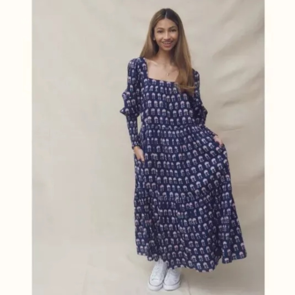 Ophelia & Indigo Lulu Square Neck Dress Sz XS
